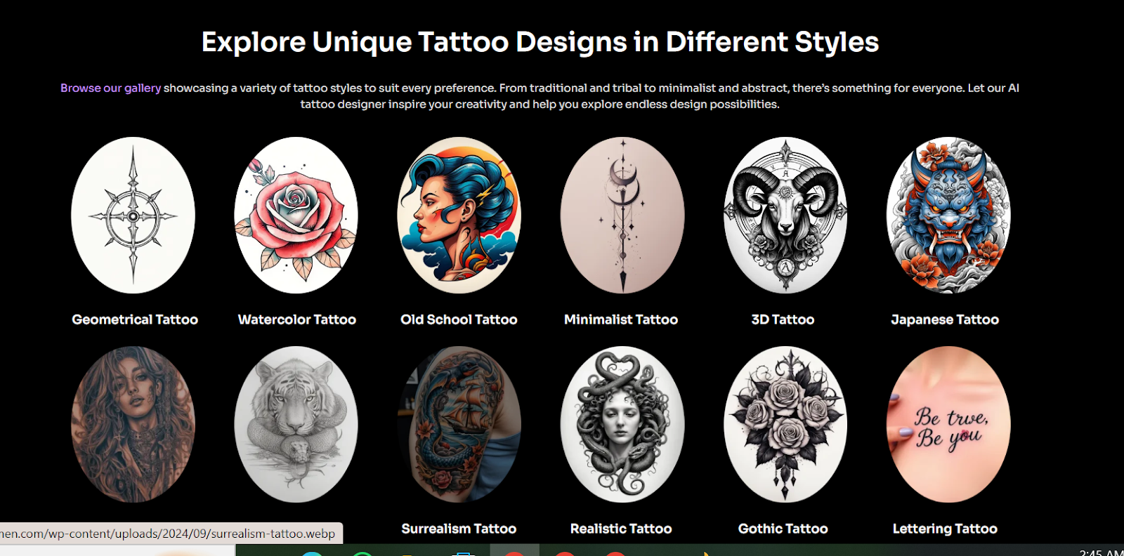 AI Tattoo Generators and AI Art Generators at PicLumen