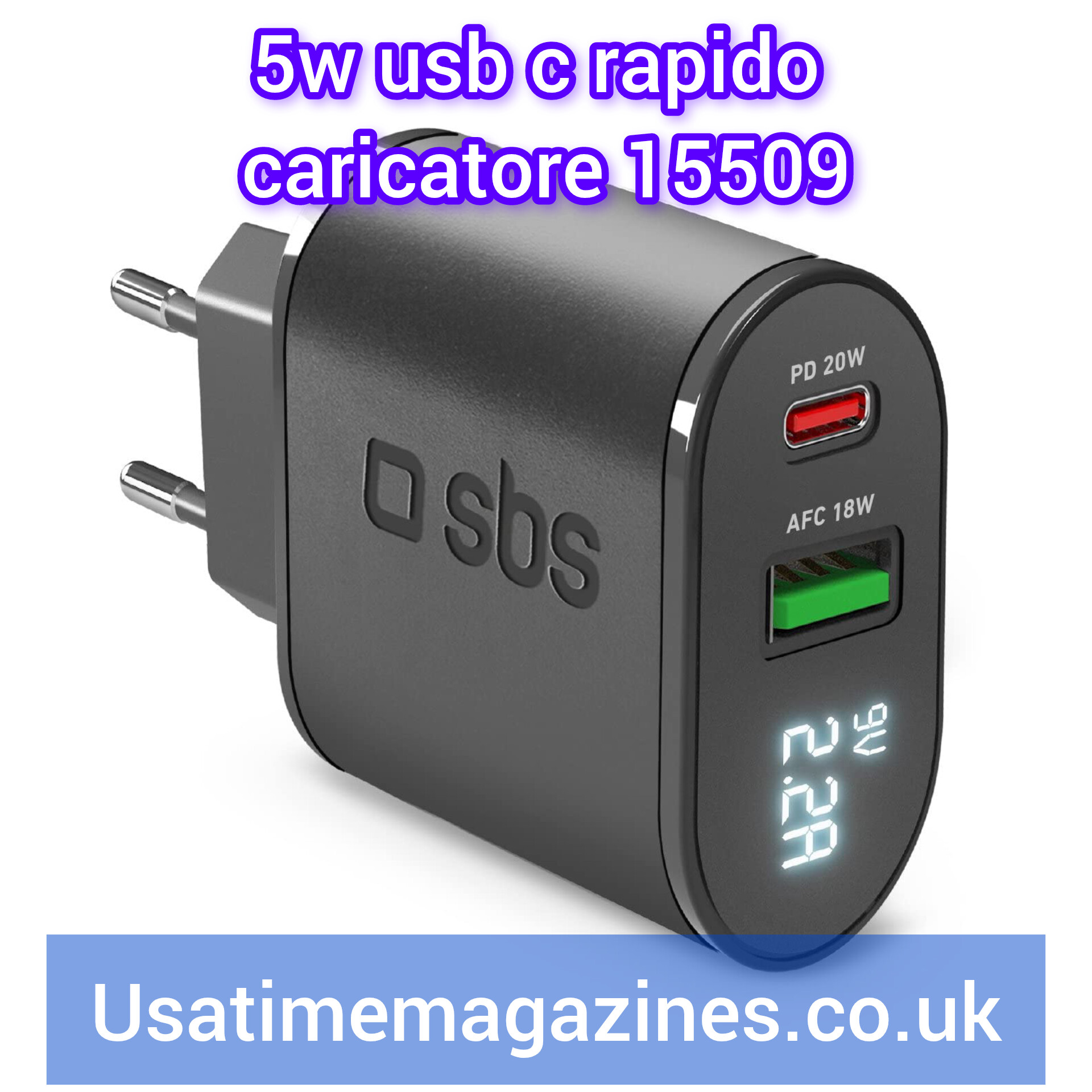 5W USB-C Rapido Caricatore 15509