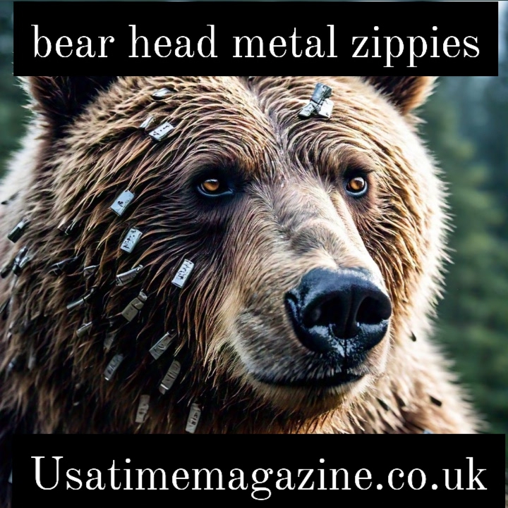 bear head metal zippies