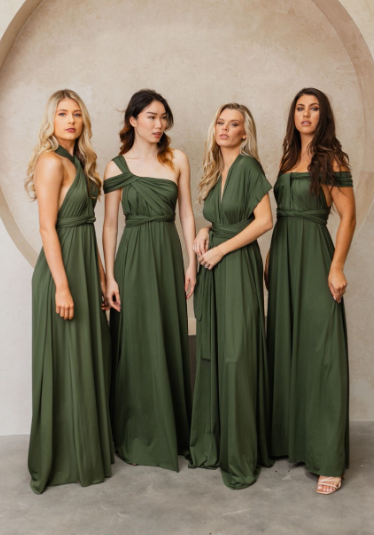 How to Wear Olive Green Bridesmaid Dresses for a Luxe Look