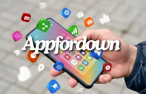 Appfordown homepage showing app categories and download options