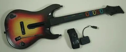 Guitar Hero PS5 stage performance concept with guitar controller