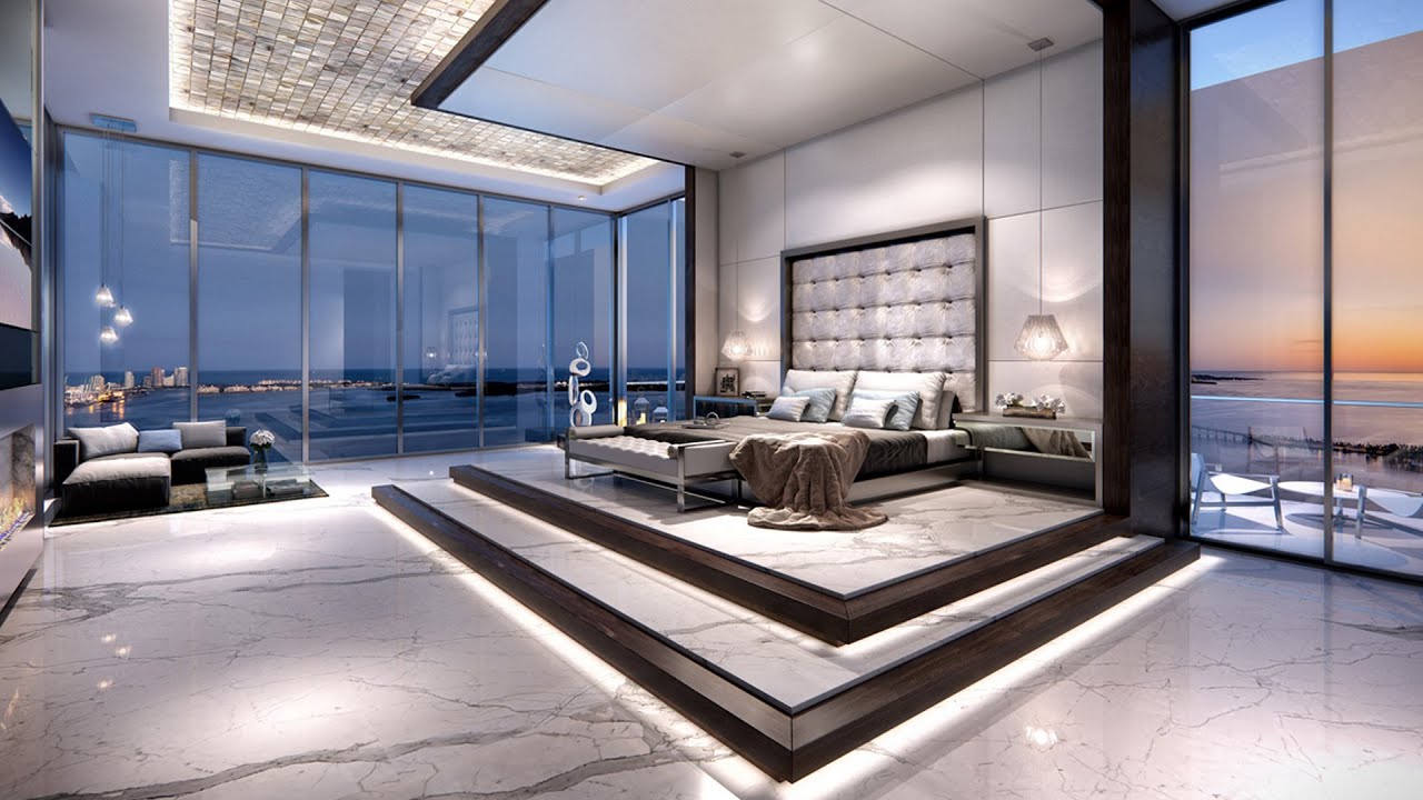 Elegant penthouse hub living room with modern architecture